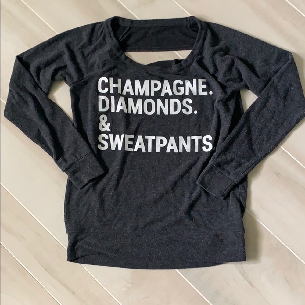 Chaser Open Back Sweat Shirt Medium